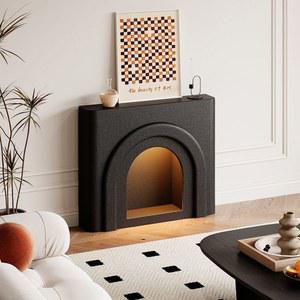 벽난로모형 벽난로 장식장 인테리어 화이트 블랙 선반
