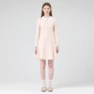 [롯데백화점]케네스레이디 레이스 카라 포켓 플레어 원피스 (EWOPNB09)