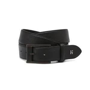 [헤지스](대구신세계)[선물추천][백화점BEST]블랙 단색 H장식 소가죽 벨트 HJBE5F331BK