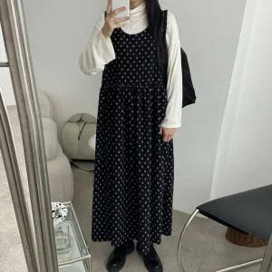 [하프클럽/]빅사이즈 510 점박이허리프릴원피스 DGBV435