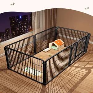 철망 강아지 케이지 철창 울타리 이동식 안전 휀스 반려묘 크롬 대형 견사 집 개집 철장