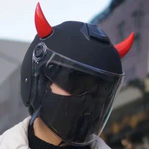 삼에스 오토바이 헬멧 장식 악세사리 악마뿔 용품소품 스티커 악마 부착용 용뿔