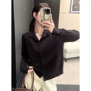 [하프클럽/샵앤]여성 하이넥 싸개단추 꽈배기 긴팔 니트 가디건 21DS-WCD-4992-