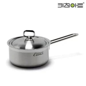 [굿야드] 국산 키친아트 인덕션겸용 통스텐 투톤 편수냄비 18cm