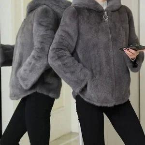 [하프클럽/]털점퍼 레이디스 윈터 웜 베이직 자켓점퍼 후드티 털잠바