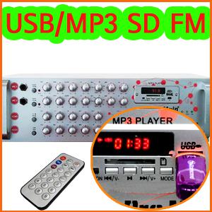 ma-230m USB(MP3) SD FM라디오 2채널 고출력앰프 노래방앰프 카페 헬스장 에어로빅 스피커 에코 마이크믹싱
