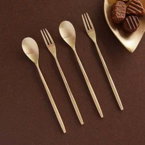 [놋담](강남점)방짜유기 달 티스푼 달 티포크 4P