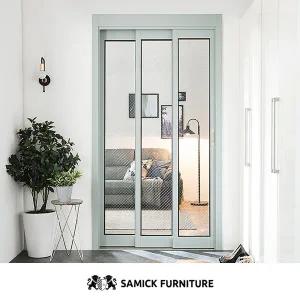 레오 ㅡ자형 슬림 중문 시공 3연동 1500 오픈형