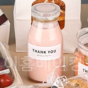 땡큐스티커-직사각화이트 90입/선물포장/포장재료