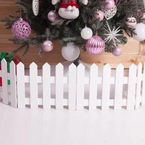 크리스마스 트리 하단 다리 커버 덮개 화이트 울타리 100x20cm 장식 소품 용품 데코 꾸미기