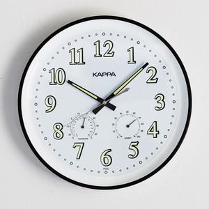 카파 무소음온습도계야광벽시계IP232