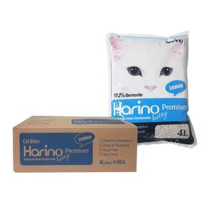 하리노 키티 4L x6개 레몬향 고양이모래 박스포장