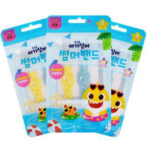 핑크퐁 썸머밴드 2개입 x 3개/썸머 팔찌 유아 어린이 야외 캠핑 시트로넬라 기피제