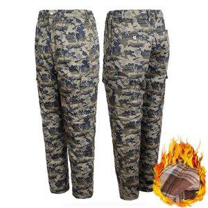 [노블진]카모얼룩기모 작업복바지 카고 남성 겨울 등산복