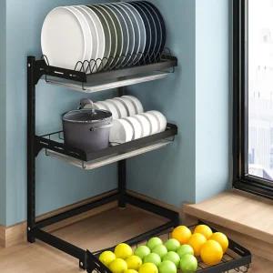 아이룩리빙 스테인레스 소형 3단 싱크대선반 식기건조대 주방선반