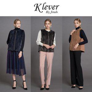 [진도 끌레베](의정부점)울 콤비 유색 밍크 베스트(K4W1MV01_)