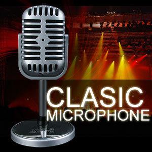 [고감도 PC용 복고풍 클래식 마이크] 음악방송.음성채팅.인터넷노래방/미니/노트북.컴퓨터/화상카메라.헤드셋.헤드폰.이어폰.스피커