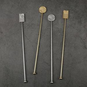 코인 실버 골드 머들러 (2타입) 칵테일 음료 티스푼