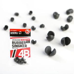 [09피싱]키우라 고무코팅순정봉돌(블랙) K-909 좁쌀봉돌 수중찌 친환경소재