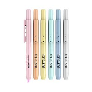모리스 저스트클릭S 형광펜 노크식 파스텔색상
