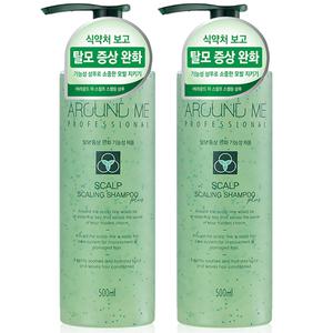 어라운드미 프로페셔널 스칼프 탈모샴푸 500ml X2개 안티헤어로스