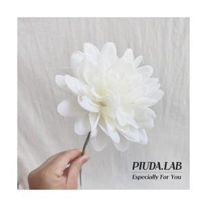 국화 대국 흰색 한송이/조화 꽃자재 화환재료 부쉬