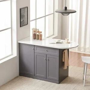 올리브 1300 반타원형 수납 홈바 아일랜드 식탁 MWF183