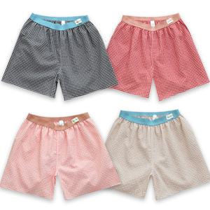 국내산 체크 여성 트렁크 팬티 여자팬티 속옷 사각 아웃밴딩