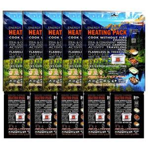 바로쿡 비화식 휴대용 캠핑용품 리필용 발열팩 20g 5개 + 소형 지퍼백 파우치 5개