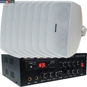 노천카페 야외음식점 팬션 농장 목장 과수원 체육관 중대형매장 완전방수스피커8개와 고출력앰프