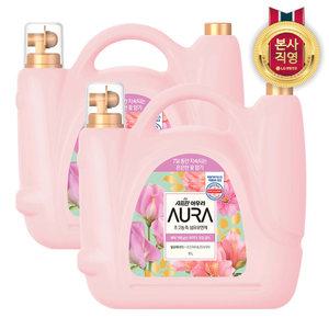 샤프란 아우라 대용량섬유유연제 윌유메리미 8L 2개