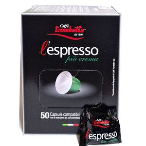 마이카페 이태리 트롬베타 끄레마 캡슐커피(50개입)/네스프레소호환캡슐 유통기한 26년2월9일 개별낱개포장