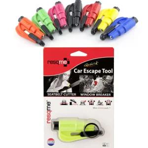 KM 레스큐미 차량용 침수 비상망치 차량탈출 안전벨트절단 창문유리 망치