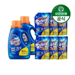 [유한양행]유한젠 액체형 산소계표백제 용기 1.4Lx2개+리필 1.8Lx6개