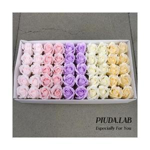 장미비누꽃50송이 5색혼합 파스텔/비누꽃재료 사탕부케 도매