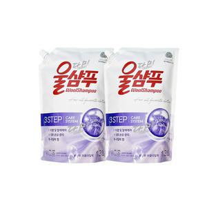 울샴푸 퍼플 라일락 중성 세탁세제 리필 1.3L x2개