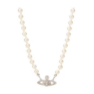 공용 미니 바스 릴리프 크림 목걸이 63010100 P104