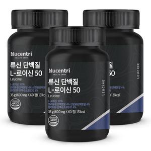 뉴센트리 류신 단백질 타블렛 BCAA 노인 루신 뉴신 60정 3박스