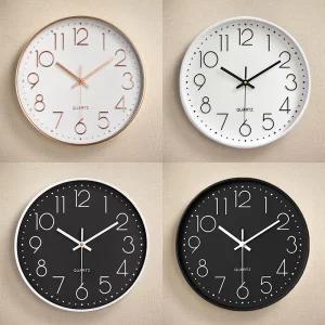 북유럽풍 무소음벽시계 원형 쿼츠 벽걸이 거실 사무실 학교 인테리어 벽시계 OWT-NE30