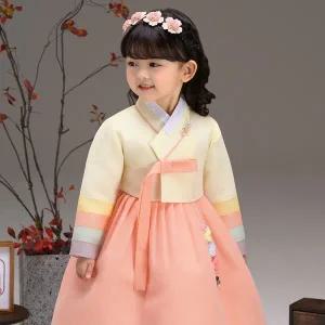 [보리보리/더예한복]QT812-다은살구 여아 아동한복
