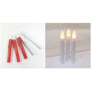 LED 촛불 (1개) 건전지 미포함 2색상 촛불 행사 이벤트 무드등 전자 꺼지지않는 양초