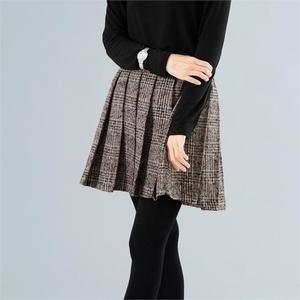 빅사이즈 301 울체크비비주름스커트 DCMK739
