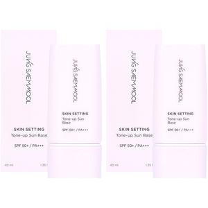 정샘물 스킨 세팅 톤업 선 베이스 40ml x 2개 피부톤개선 파데프리선크림