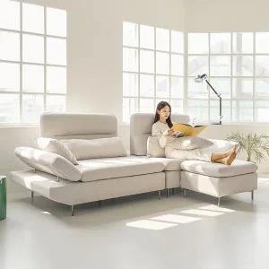 [아이엔지홈]포쉬 패브릭 4인 스윙소파 이지클린 (스툴별매)