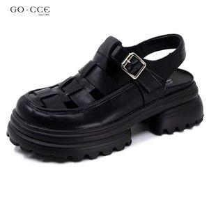 [갤러리아] 고세 여성 데일리 청키 샌들 OZO3S077 블랙 3CM