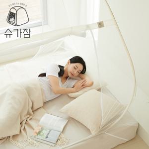 슈가잠 원터치 침대 모기장 텐트 캠핑 대형 사각 접이식 패밀리 유아 아기 야외 폴딩 싱글 퀸 더블 패밀리