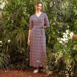 [립밤](강남점)Lipbbam 바이립밤 크레오라 로모나 3/4 슬리브 롱  랩원피스 LDM10DI01