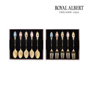 [로얄알버트](타임스퀘어점리빙관)100주년 디저트 스푼 포크 16cm 10P 세트 (후기)