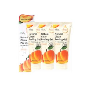 이켈 내추럴 클린 필링젤 살구 180mlx3개 각질제거제 스크럽 저자극
