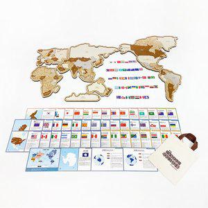 [신세계몰]킨더스쿨 깃발을 꽂아라! 세계지도 겹퍼즐